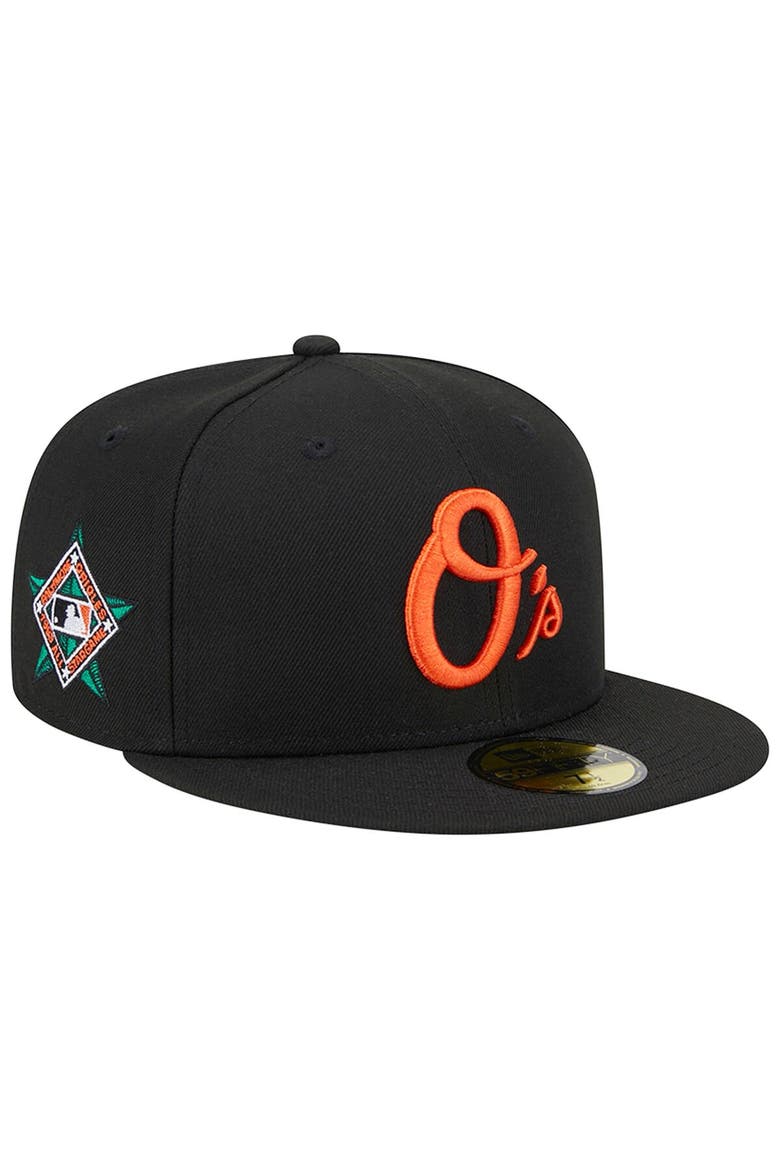 Men's New Era Black Baltimore Orioles Alternate Logo 1993 MLB All-Star Game Team Color 59FIFTY Fitted Hat, Main, color, Black