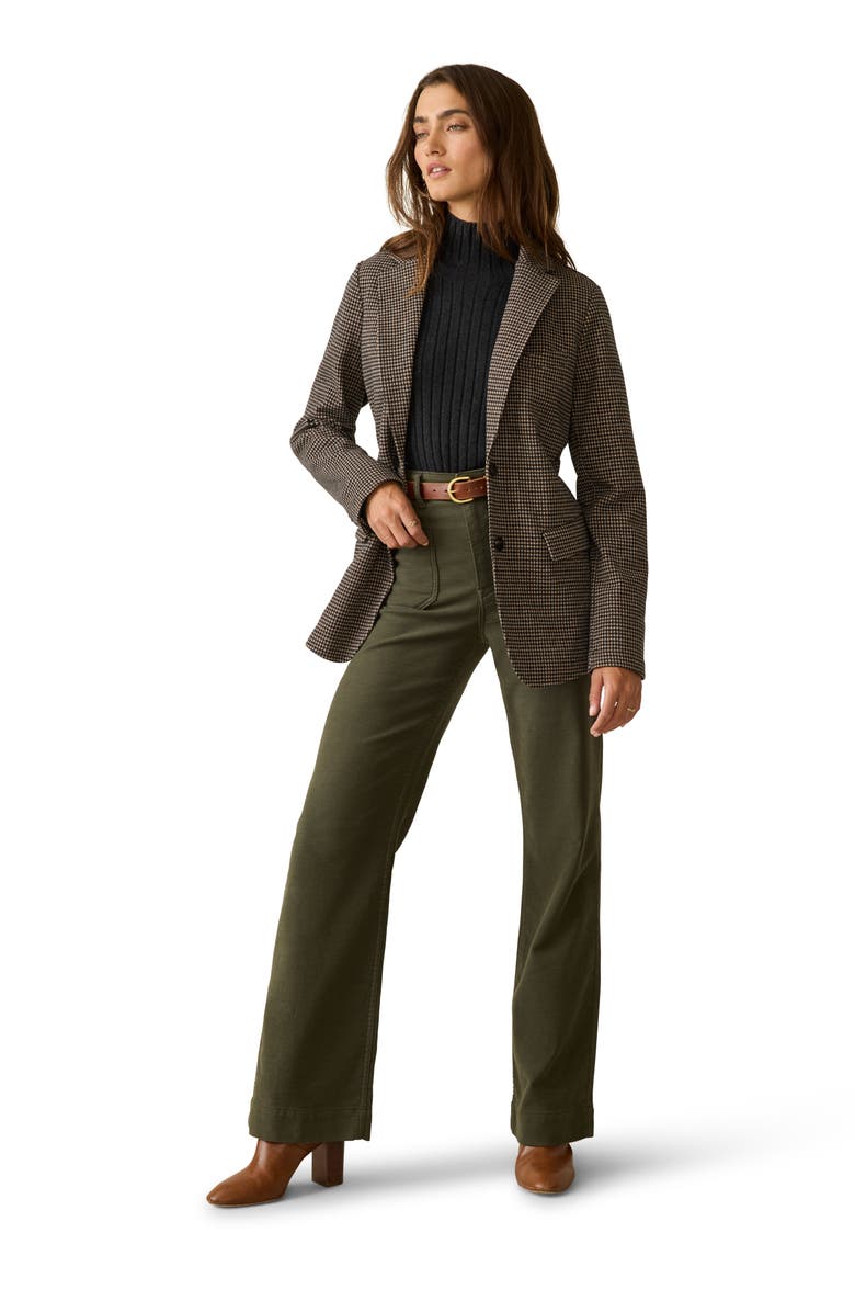 Faherty Inlet Houndstooth Knit Tweed Blazer, Alternate, color, Mocha Mountain Houndstooth