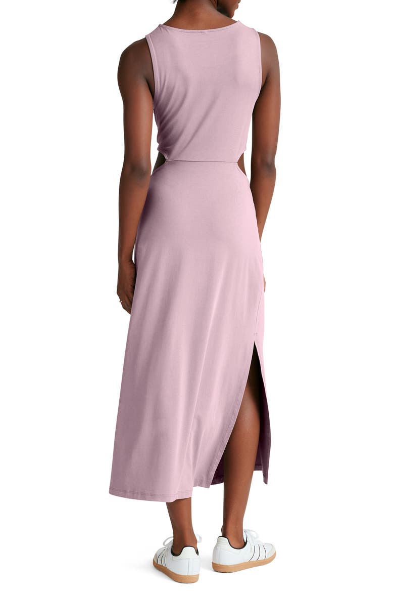 Around the World Front Twist Midi Dress, Alternate, color, BLUSH BLOOMS
