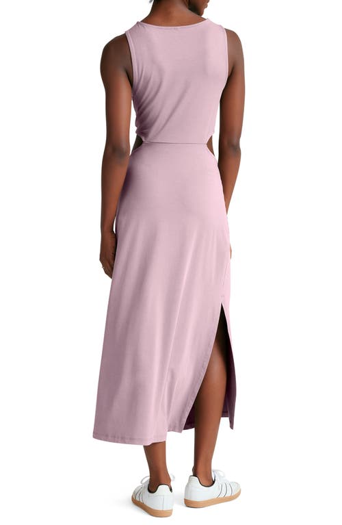 Beyond Yoga Around The World Front Twist Midi Dress In Pink
