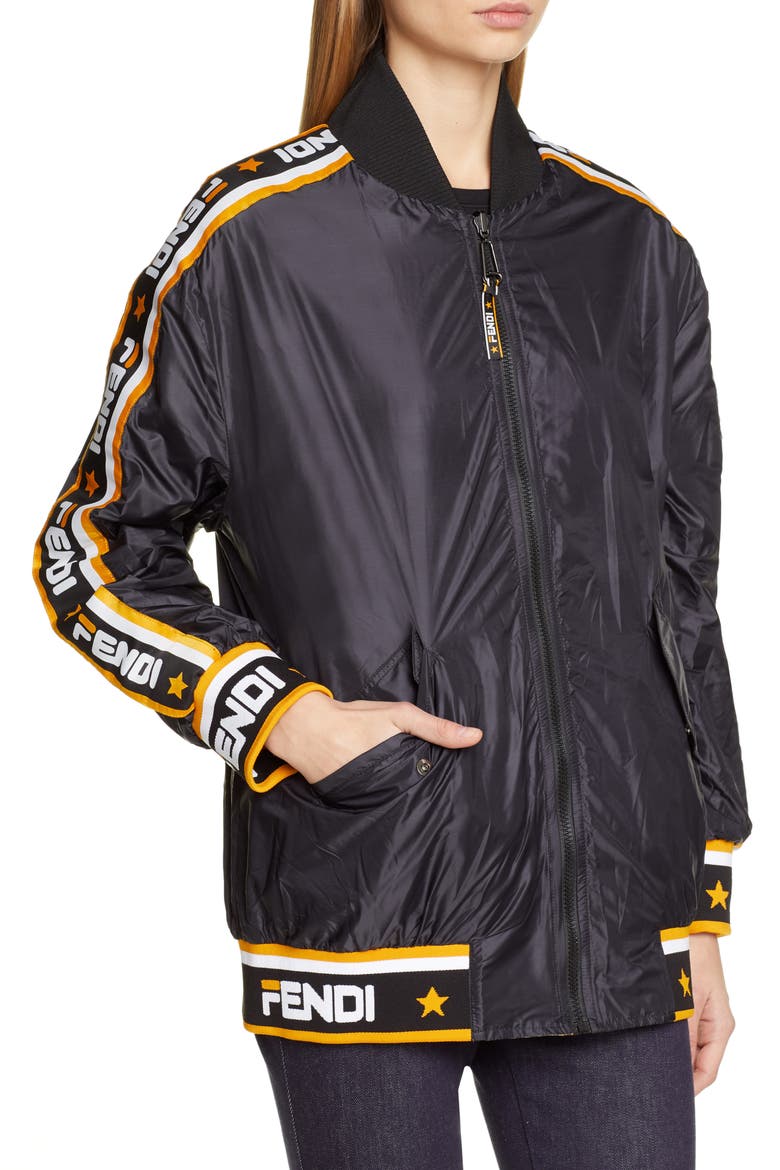x FILA Mania Logo Reversible Bomber Jacket, Alternate, color, MULTI