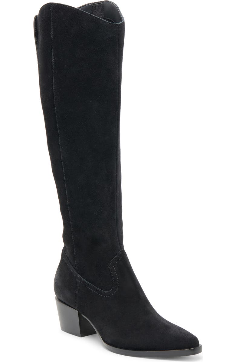 Dolce Vita Virona Water Resistant Boot, Main, color, Onyx Suede H2o