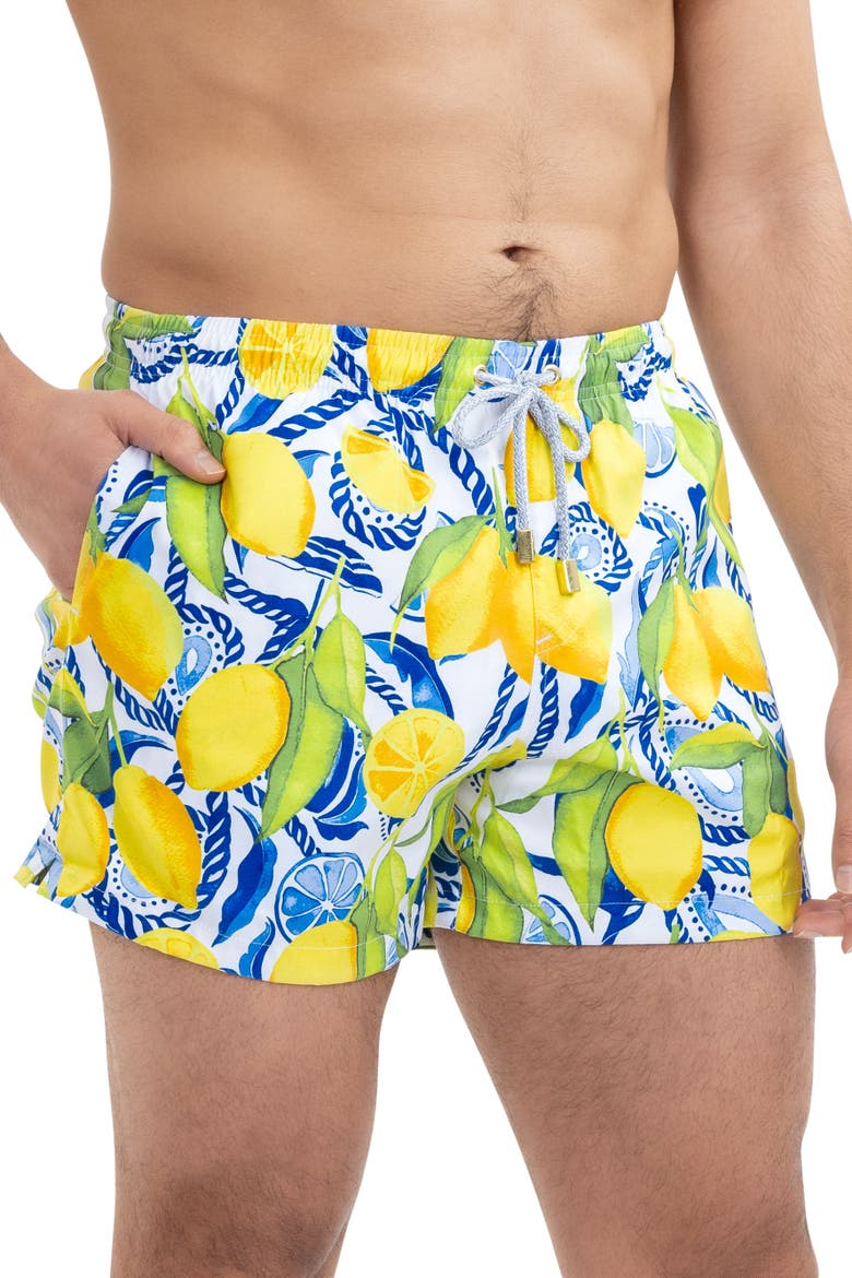 The Bossitano - Swim Trunks, Alternate, color, White