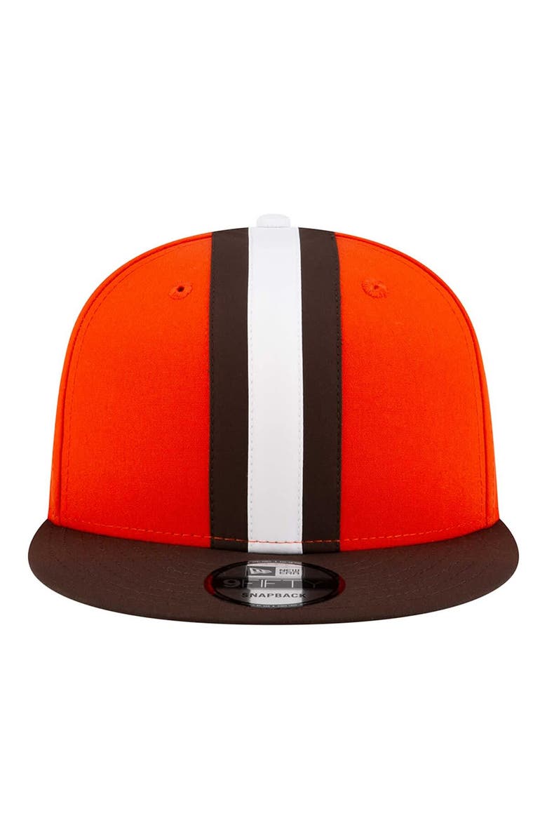 New Era Men
s New Era Orange Cleveland Browns  Helmet 9FIFTY Snapback Hat, Alternate, color, 