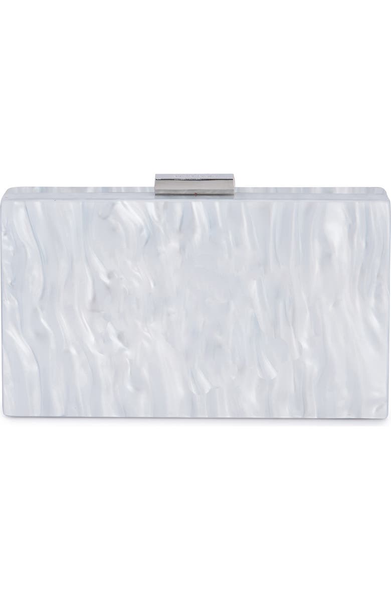 Olga Berg Mrs. Glitter Acrylic Pod Bag, Alternate, color, Silver