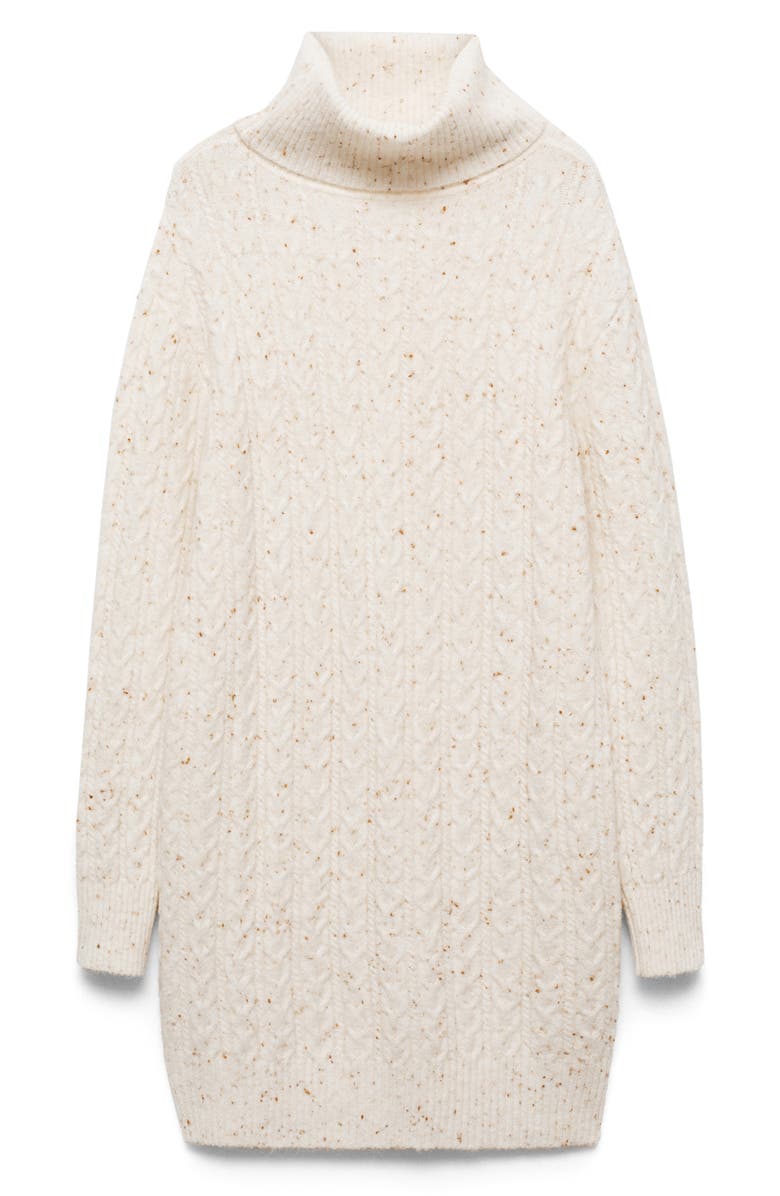 MANGO Long Sleeve Turtlneck Sweater Dress, Alternate, color,
