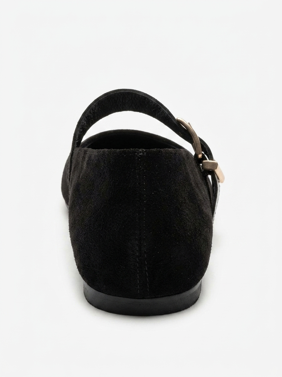 Jonas Leather Ballet Flat, Alternate, color, Black Suede