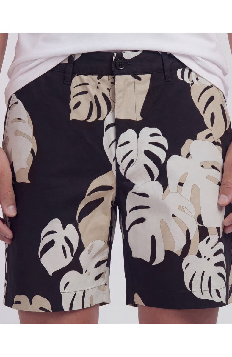 Lords of Harlech Monstera Floral Mens Flat Front Short, Alternate, color, Monstera Floral Smoke
