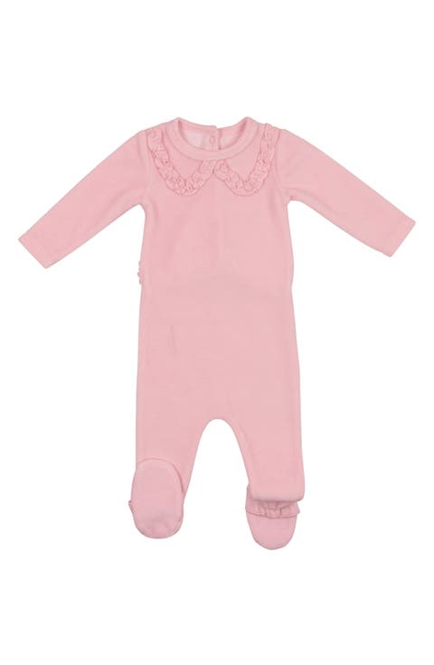 Ruffle Accent Cotton Footie (Baby)