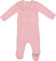 Manière Ruffle Accent Cotton Footie