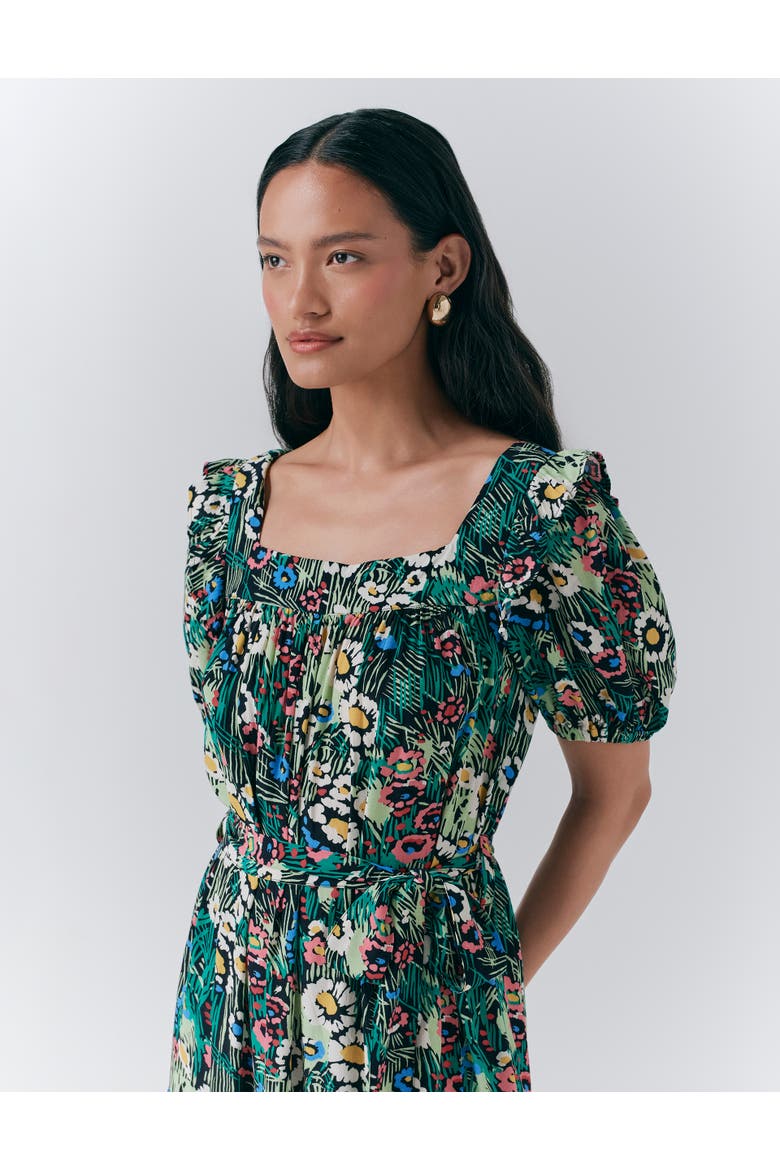 Georgia Tiered Floral Midi Dress, Alternate, color, Meadow Floral