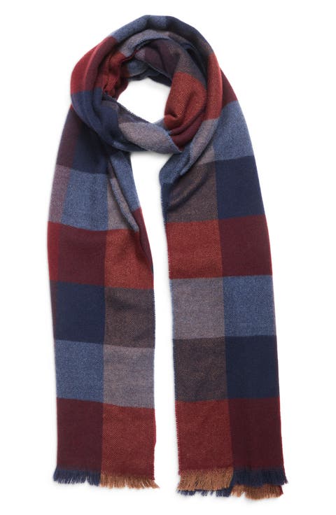 Virgin Wool Houndstooth Scarf