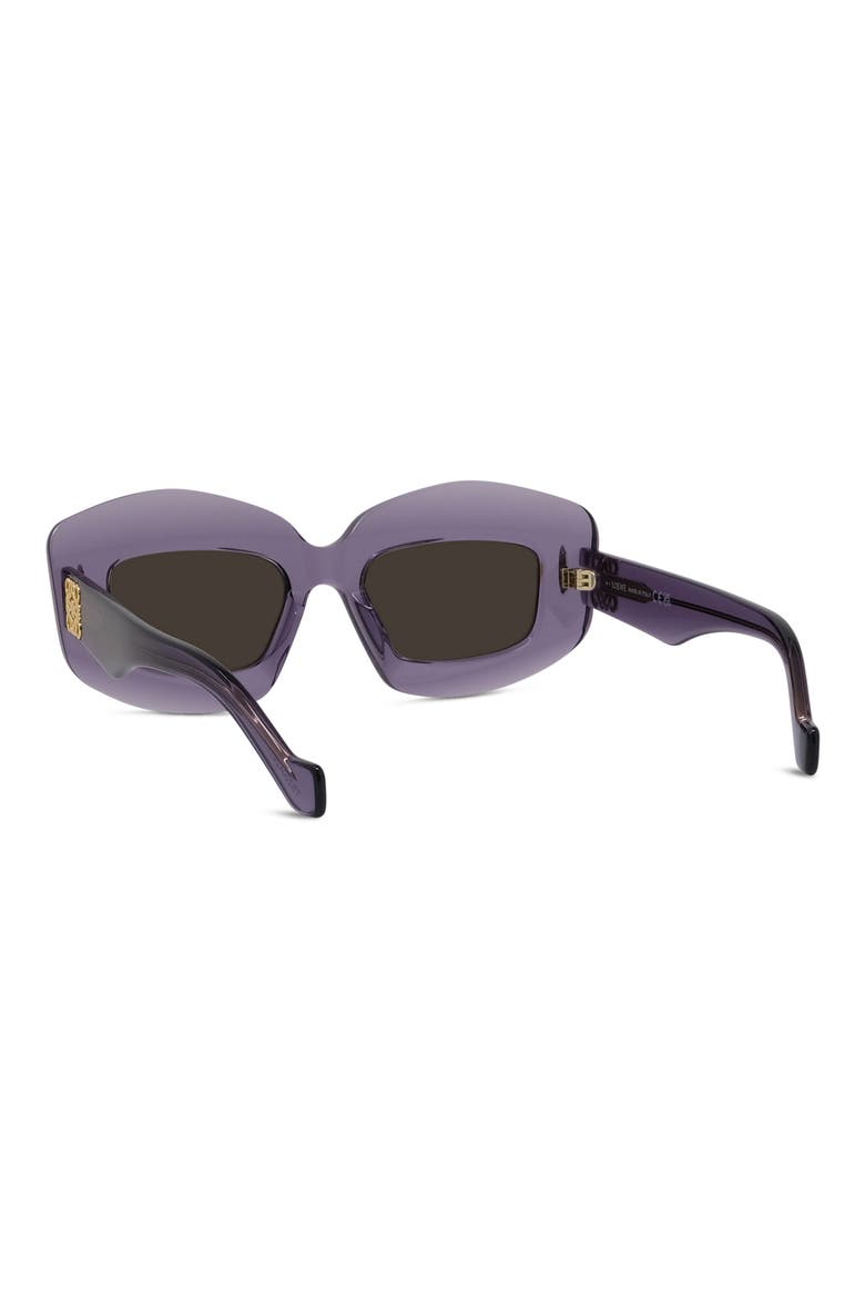 Silver Screen 49mm Rectangular Sunglasses, Alternate, color, SHINY VIOLET / BROWN