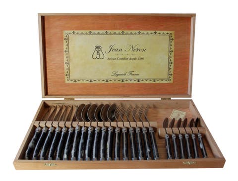 24 Piece Flatware Set, in Wood Presentation Box