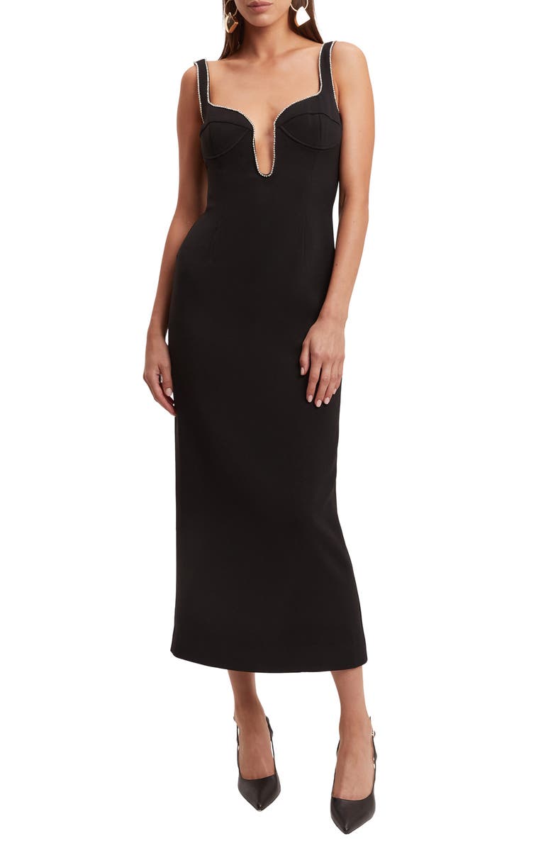 Bardot Brooklyn Diamonte Midi Dress, Main, color, 