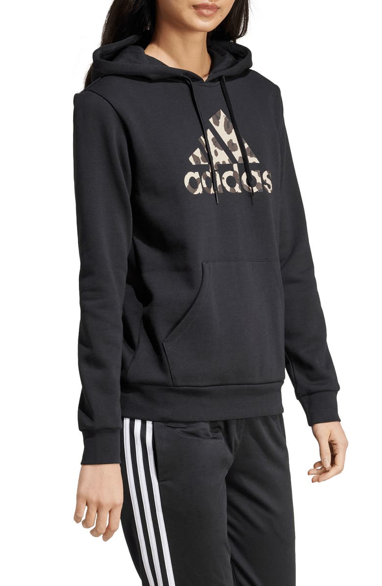 adidas Animal Print Hoodie, Alternate, color, 