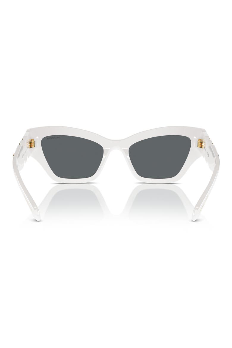 53mm Cat Eye Sunglasses, Alternate, color, WHITE