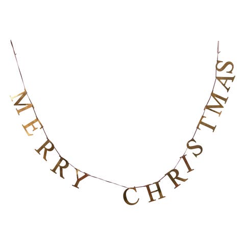 Brass Garland "Merry Christmas"