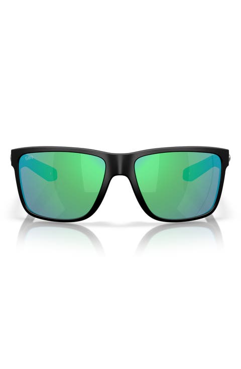 Broadbill II 58mm Polarized Rectangular Sunglasses