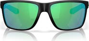 Costa Del Mar Broadbill II 58mm Polarized Rectangular Sunglasses