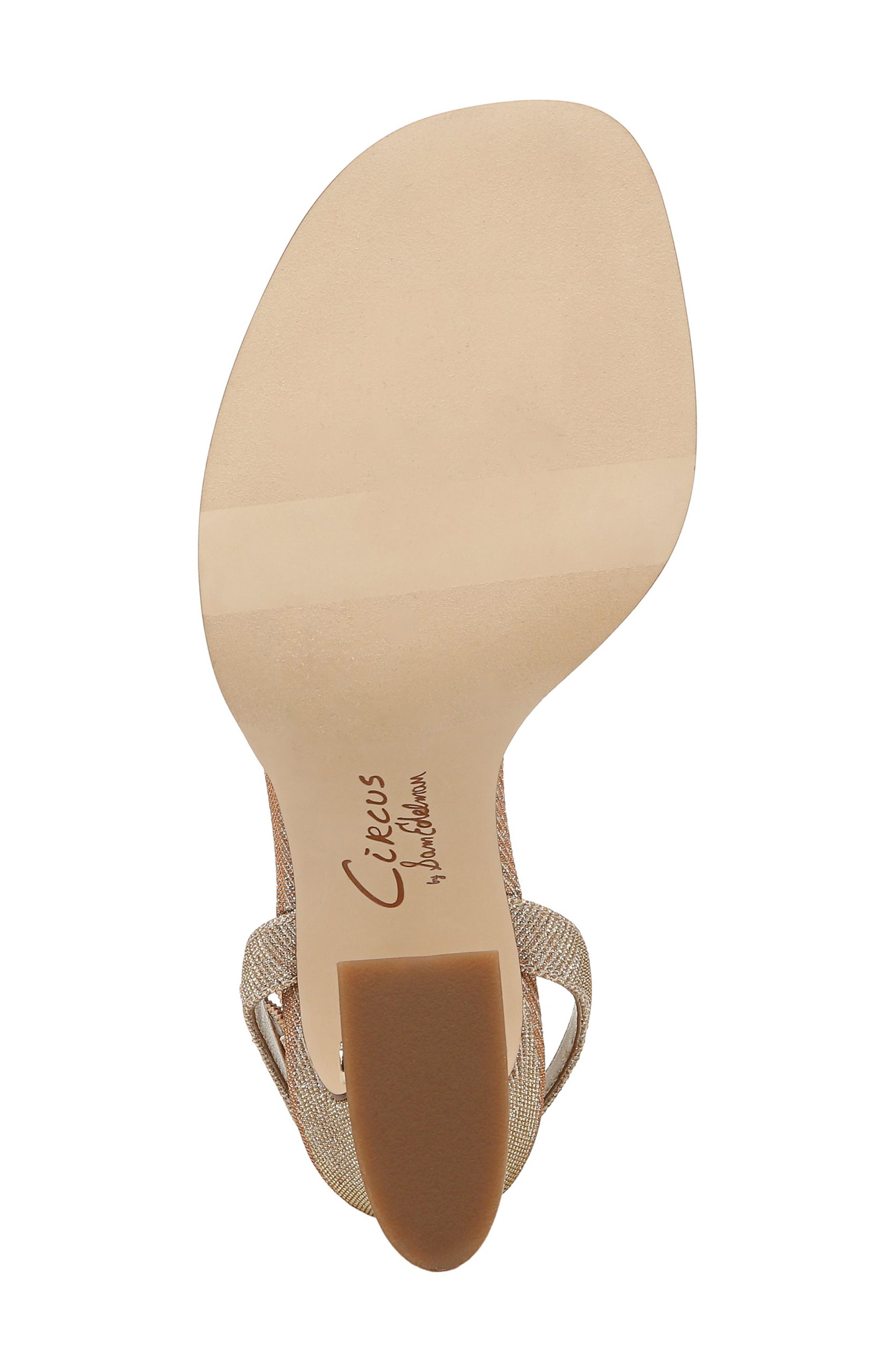 Circus NY by Sam Edelman Holly Glitz Ankle Strap Sandal, Alternate, color, Metallic Blush