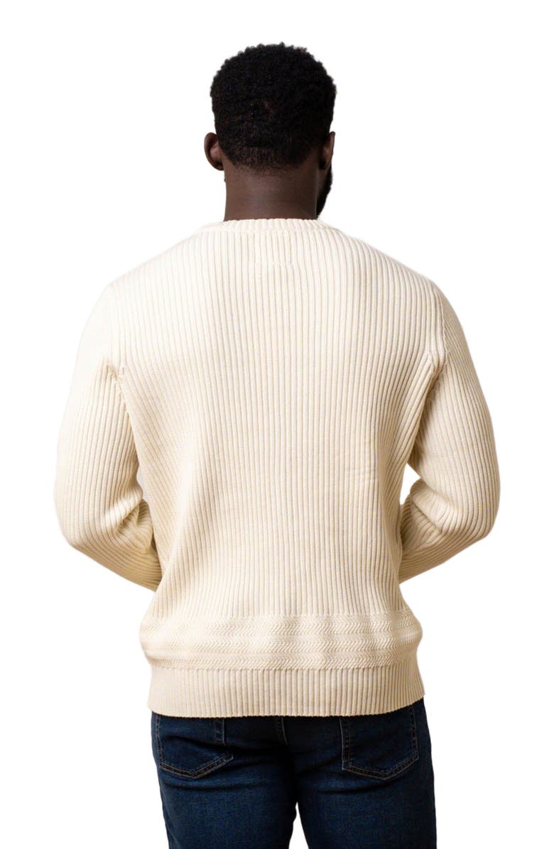 Hope & Henry Men's Organic Herringbone Detail Crew Neck Sweater, Alternate, color, 