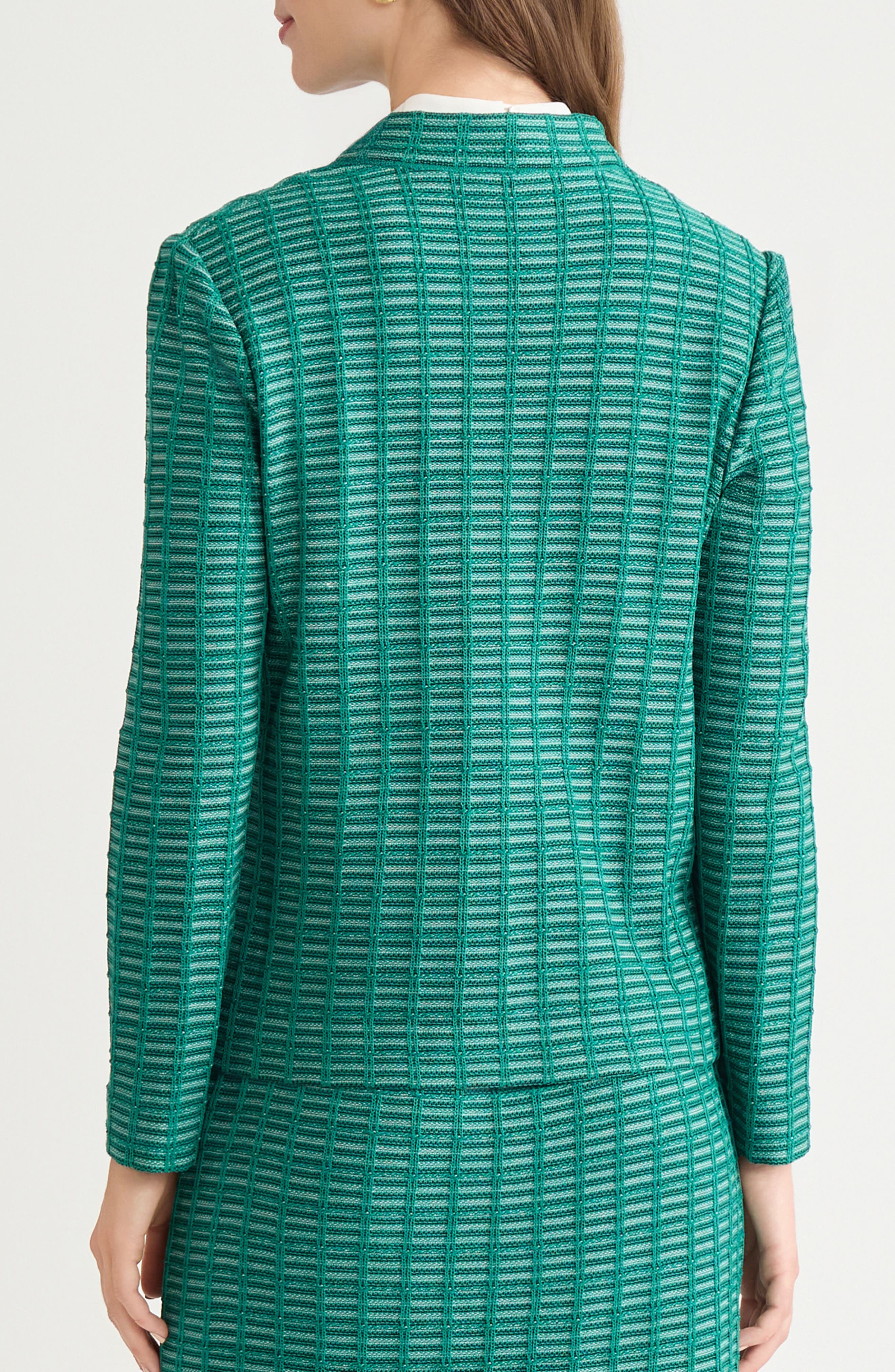 Chain Detail Ottoman Knit Jacket - image 2
