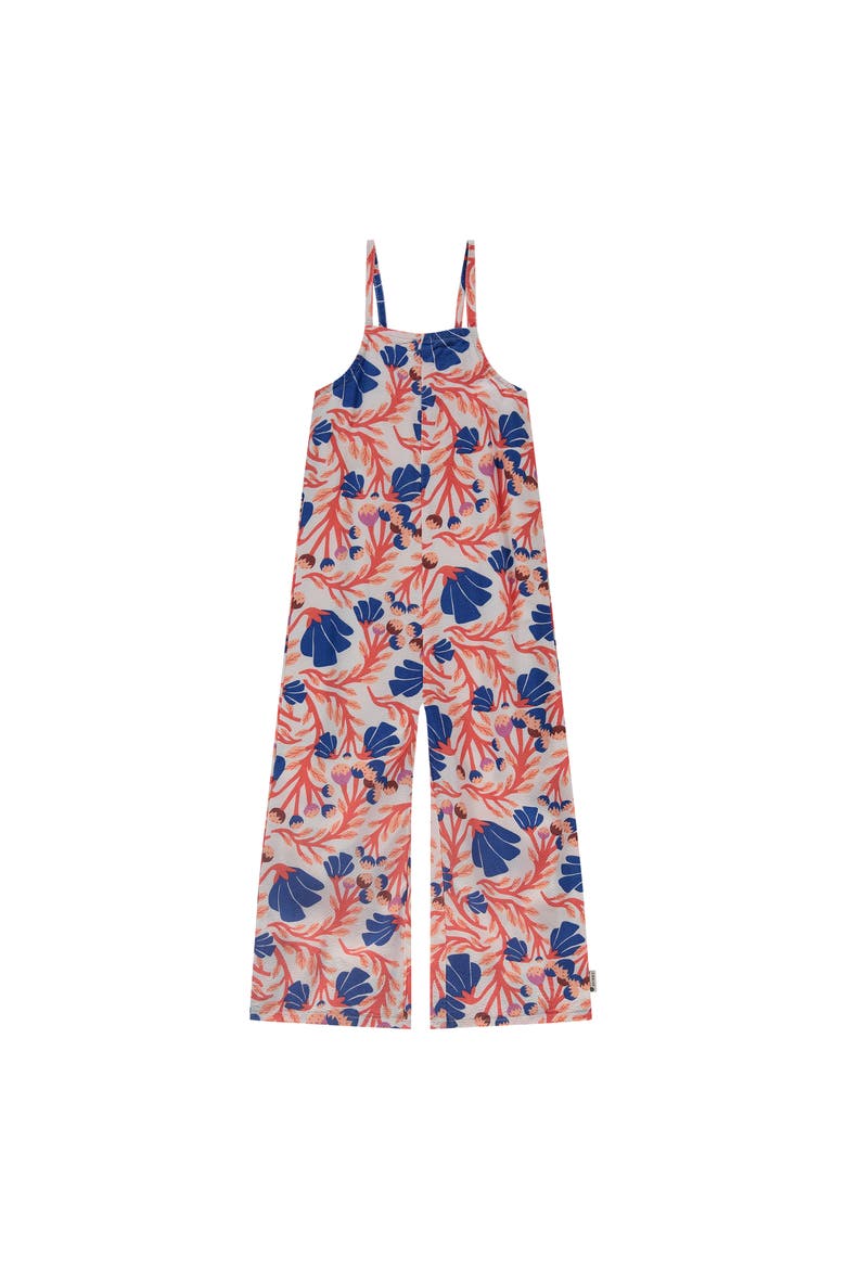 Allover Floral Woven Romper, Main, color, Off White Multi
