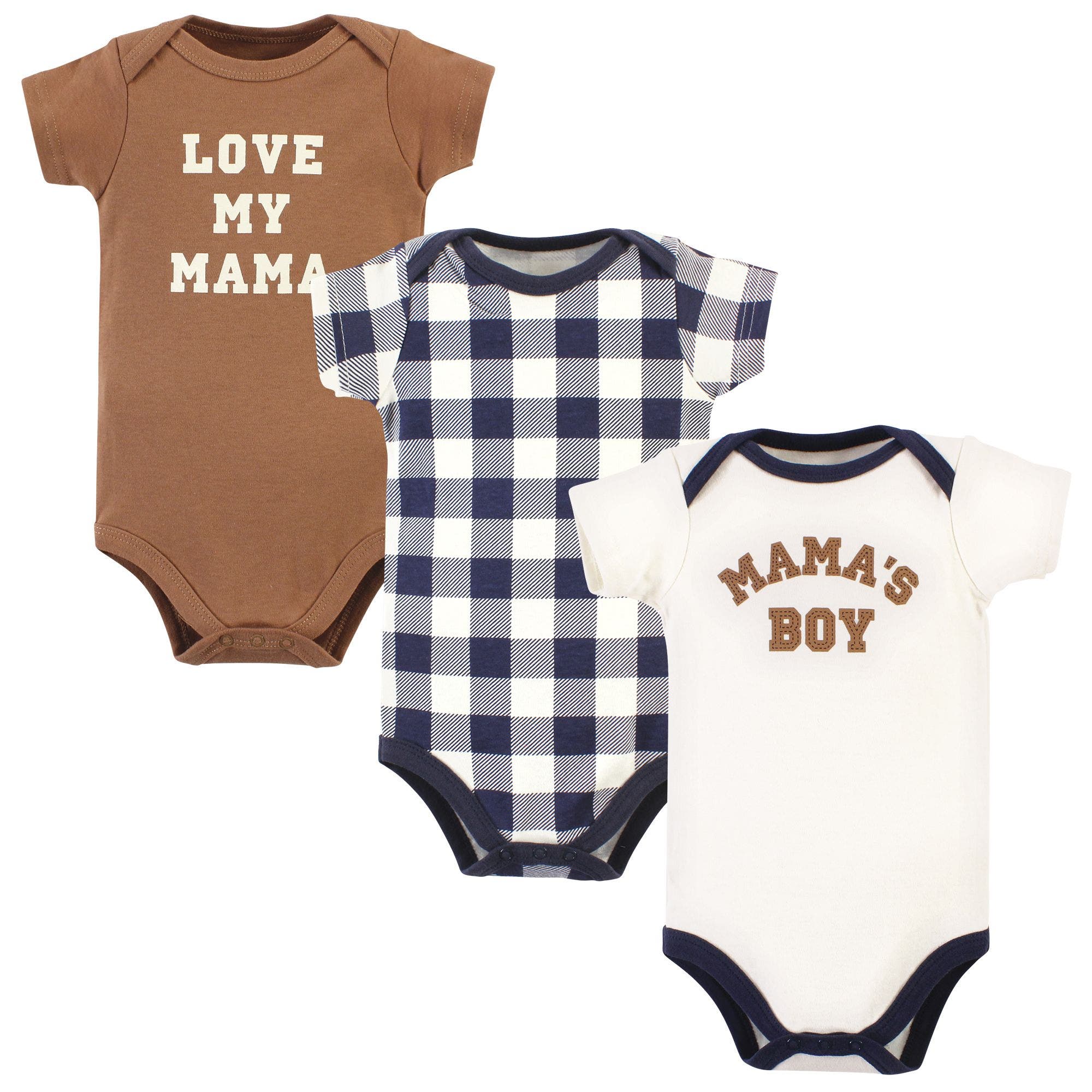 Brown Navy Mamas Boy 3-Pack