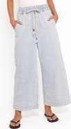 Petal & Pup Jenni Drawstring Wide Leg Denim Pants