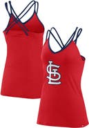 FANATICS Women's Fanatics Branded Red St. Louis Cardinals Barrel It Up Cross Back V-Neck Tank Top