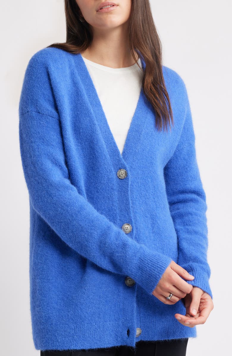 Caslon<sup>®</sup> Alpaca Blend Cardigan, Alternate, color, Blue Dazzle