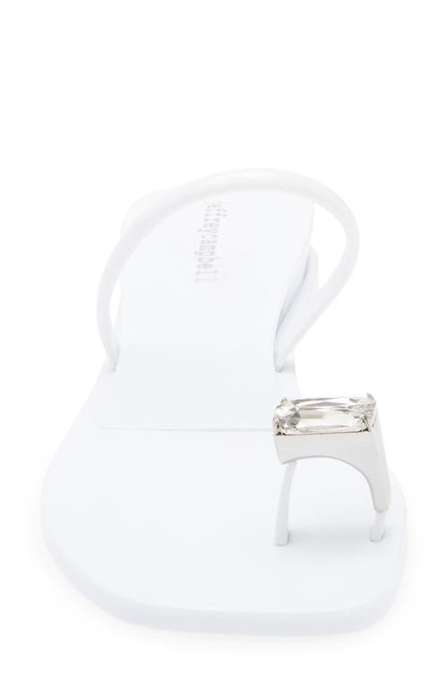 Jeffrey Campbell Balia Wedge Sandal In White Shiny Clear
