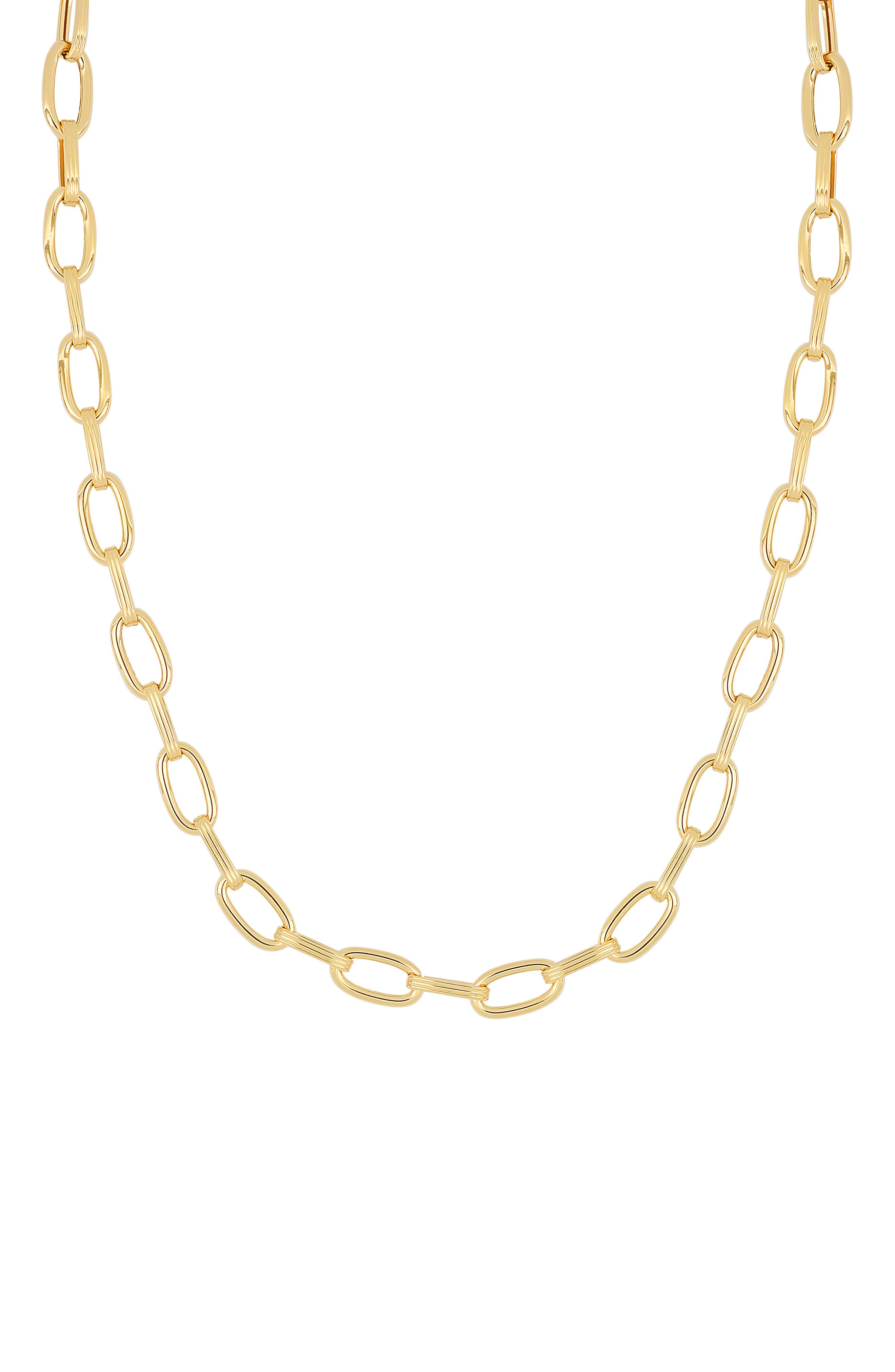 Bony Levy 14K Gold Elongated Rolo Chain Necklace