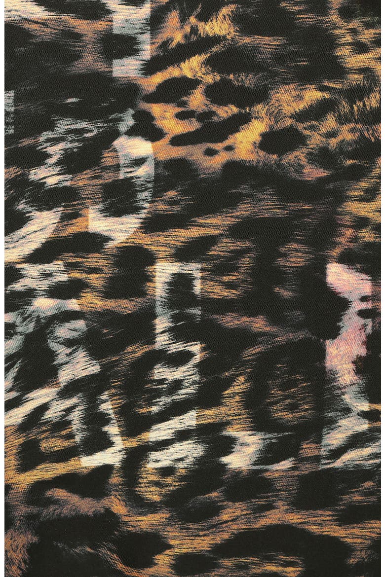 Charm Jinx Mix Square Scarf, Alternate, color, BLACK/ ANIMAL PRINT