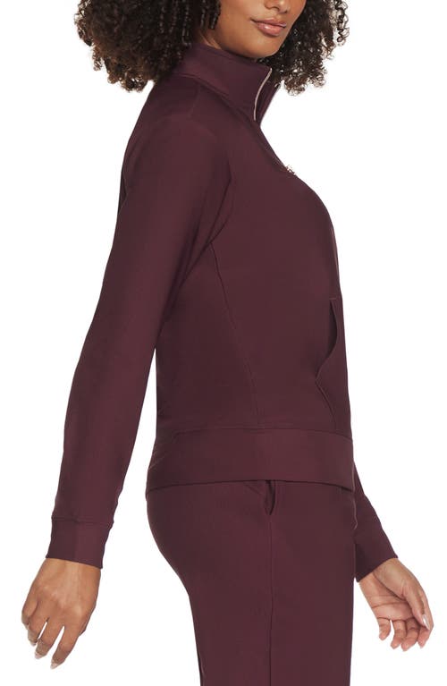 Skechers Go Luxe™ Half Zip Pullover In Burgundy