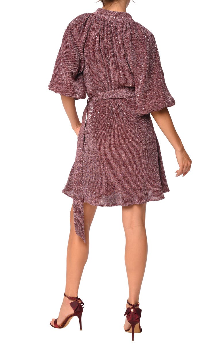 CIEBON Metallic Knit Minidress, Alternate, color,