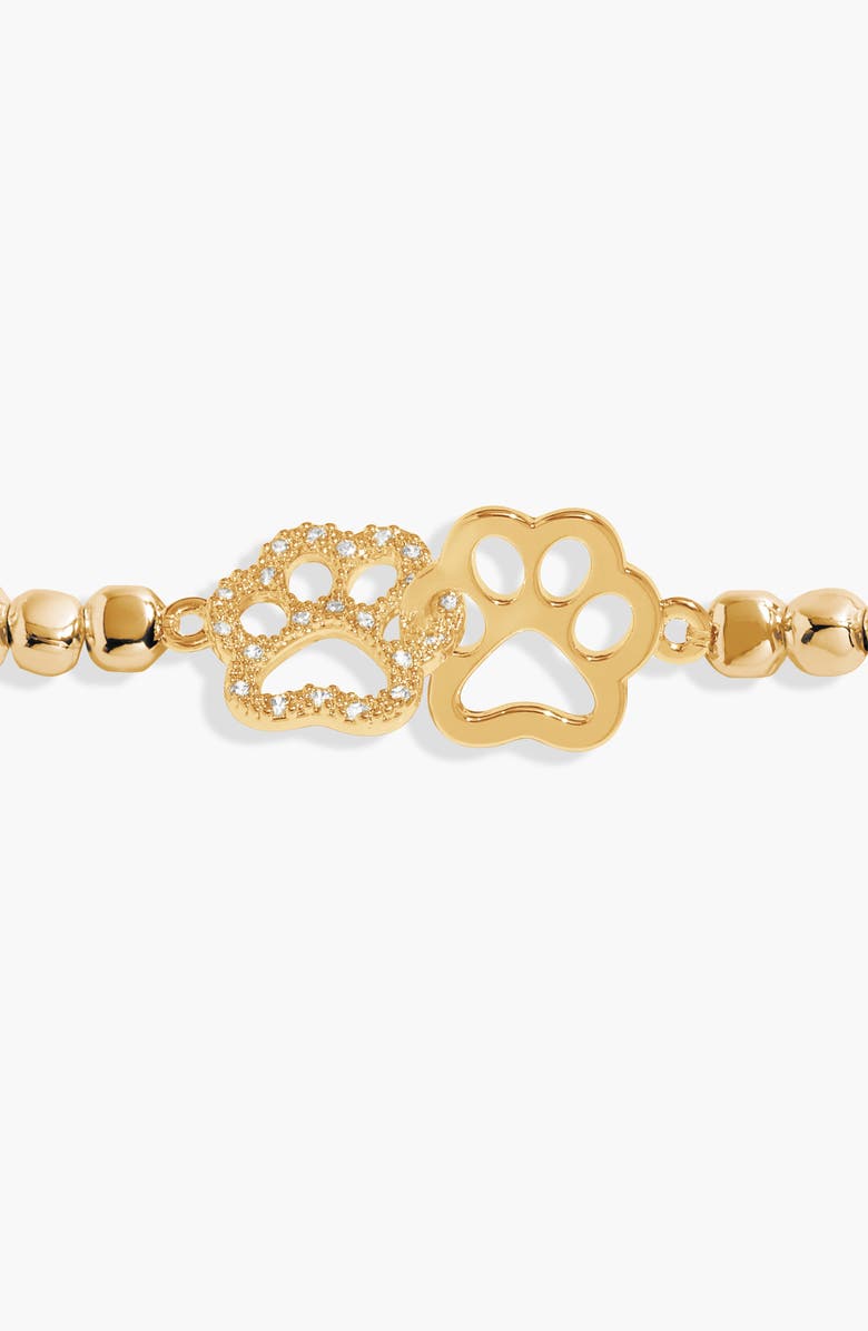 A Littles & Co Forever Yours 'Perfect Paw Print' Bracelet In Gold-Tone Plating, Alternate, color, Metallic Gold