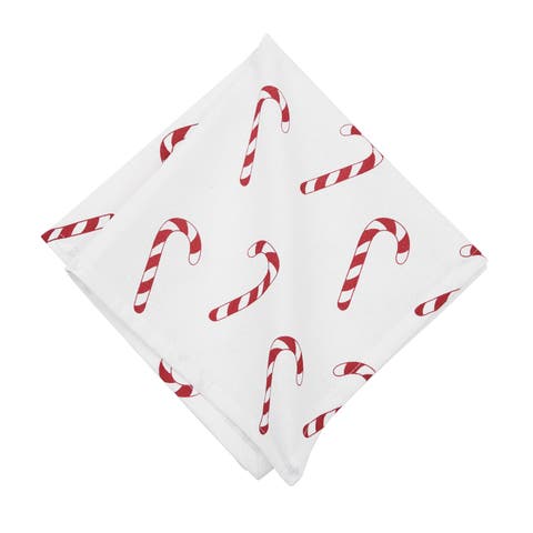 Candy Cane Wishes Single Cloth Napkin