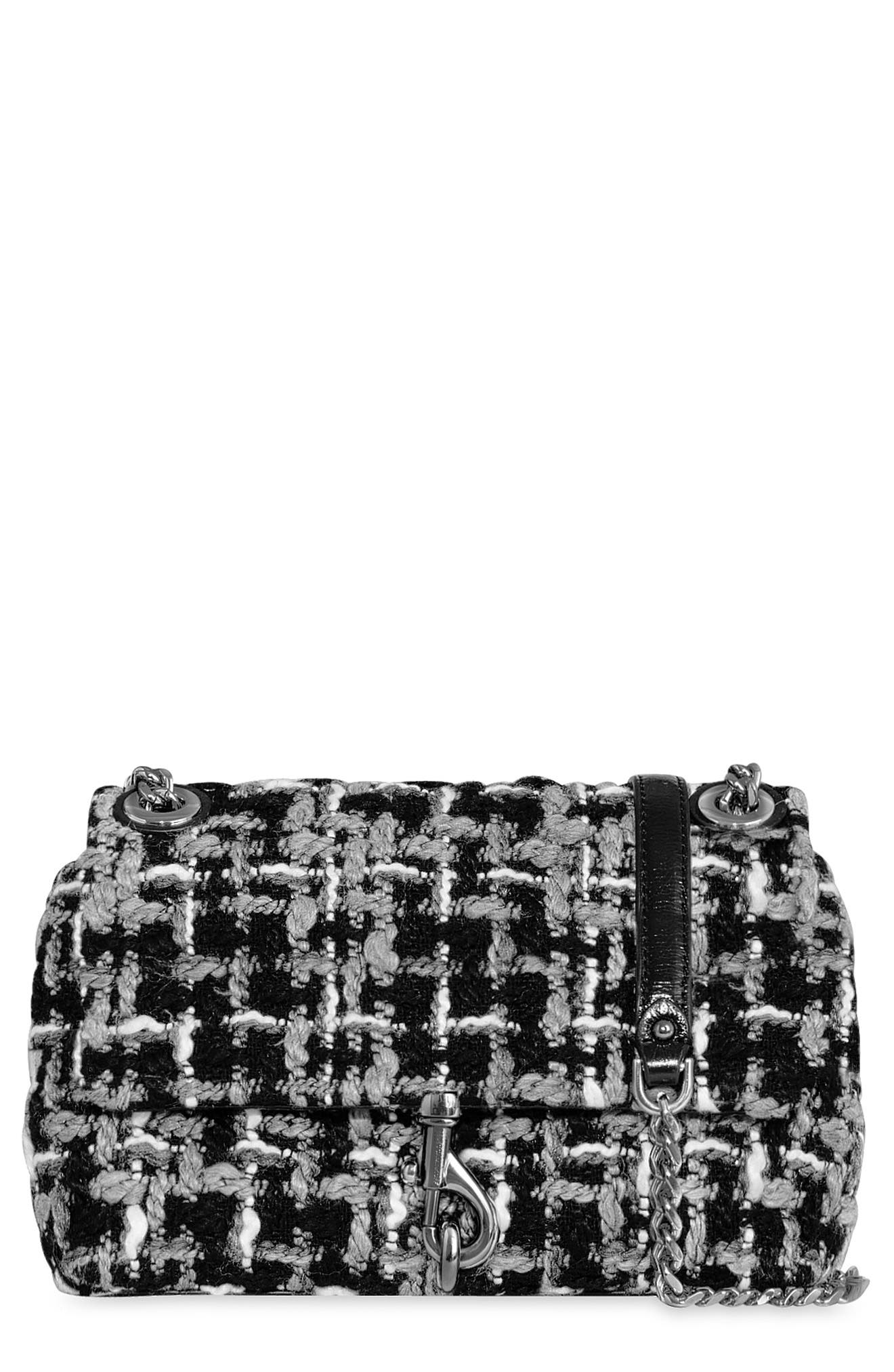 Rebecca Minkoff Edie Tweed Convertible Crossbody Bag, Main, color, 