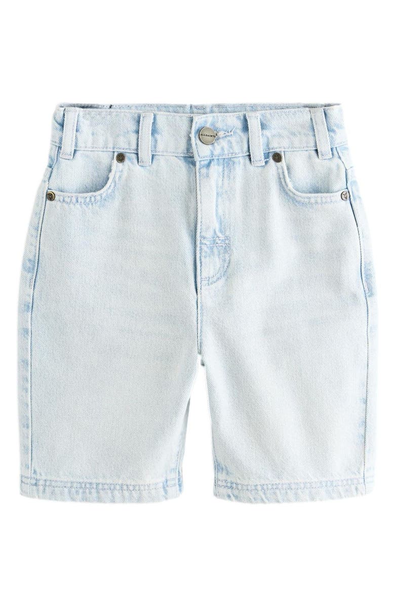 smALLSAINTS by ALLSAINTS Kids' Longline Denim Shorts, Main, color, Blue