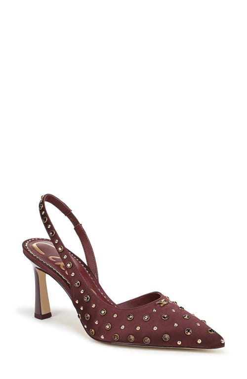 Circus Ny By Sam Edelman Tallie Pointed Toe Slingback Pump In Burgundy