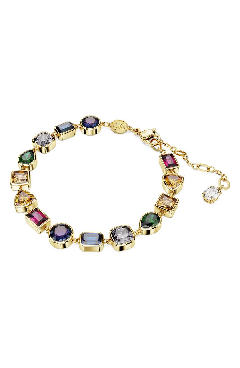 Swarovski Imber Mixed Cut Crystal Bracelet, Alternate, color, Gold/ Multicolored