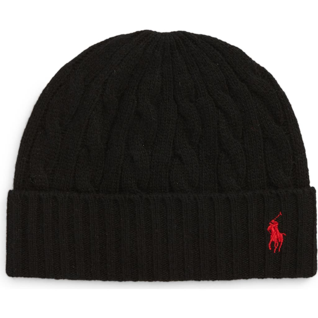 Classic Cable Beanie Polo Ralph Lauren in Black  product