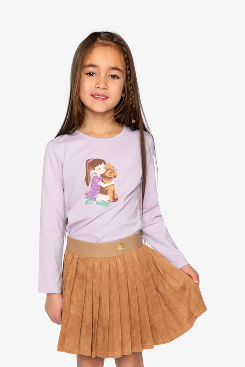 Organic Cotton Sparkly Graphic Long Sleeve T-Shirt, Alternate, color, Lavender