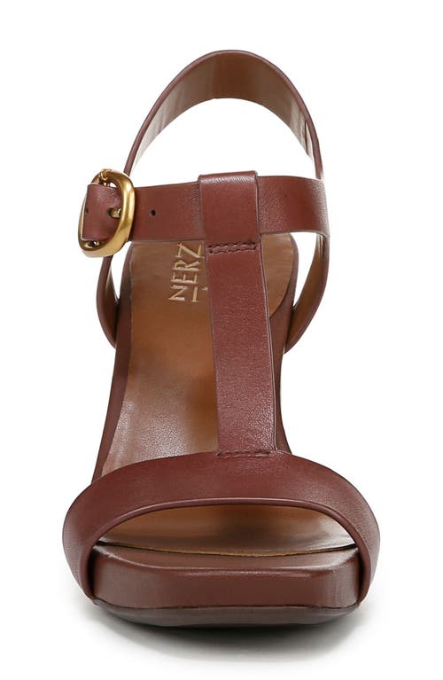 Naturalizer Jordis T-strap Sandal In Cappuccino Brown