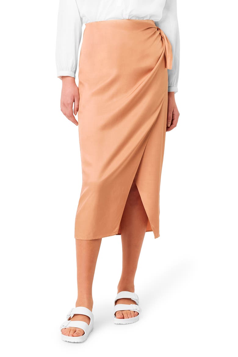 Gabina Drape Skirt, Main, color, BLUSHED TAN