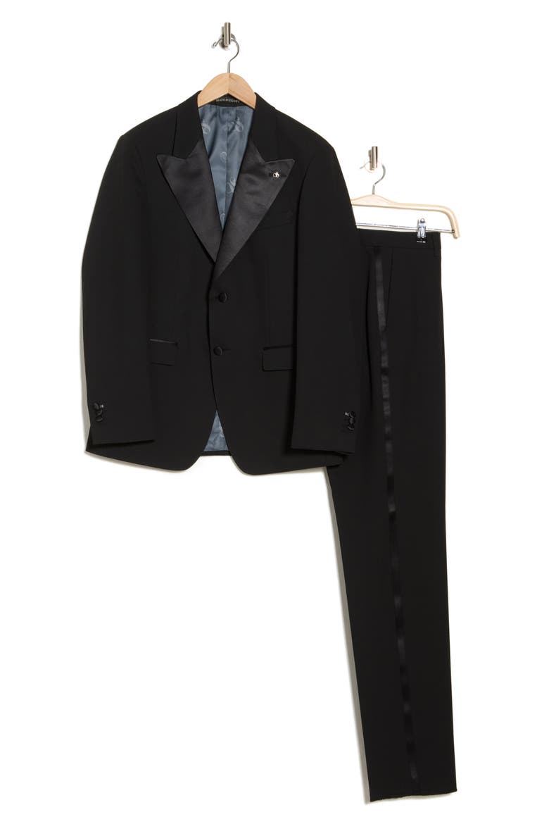 Modern Fit Tuxedo, Alternate, color, BLACK
