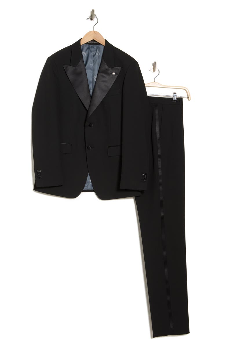 Scotch & Soda Modern Fit Tuxedo, Alternate, color, Black