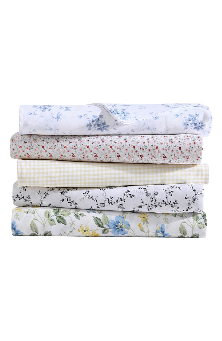 Laura Ashley Meadow Floral Quilt & Sham Set, Alternate, color, Sunblue